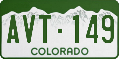 CO license plate AVT149