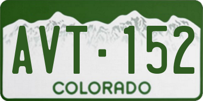 CO license plate AVT152