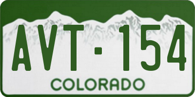 CO license plate AVT154