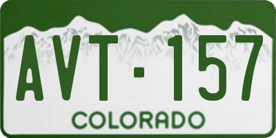 CO license plate AVT157