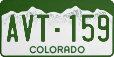 CO license plate AVT159