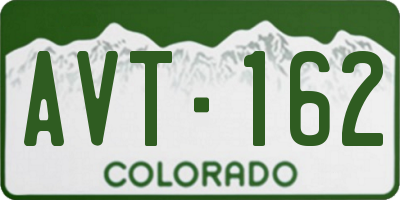 CO license plate AVT162