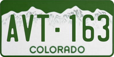 CO license plate AVT163