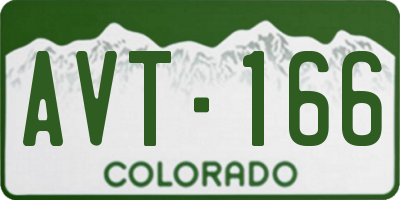 CO license plate AVT166