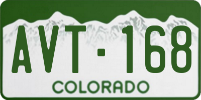CO license plate AVT168