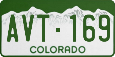CO license plate AVT169