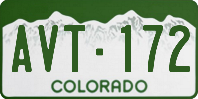 CO license plate AVT172