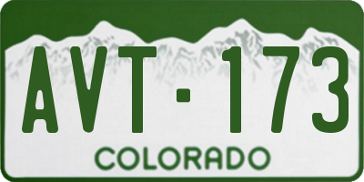 CO license plate AVT173