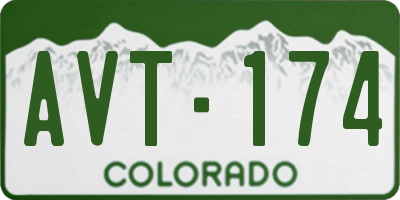 CO license plate AVT174