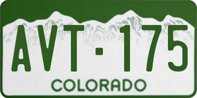 CO license plate AVT175