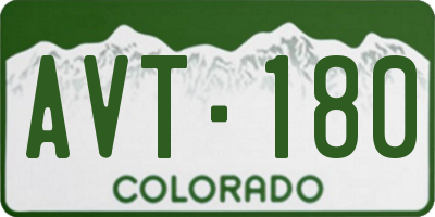 CO license plate AVT180