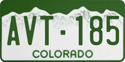 CO license plate AVT185