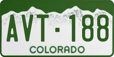 CO license plate AVT188