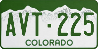 CO license plate AVT225
