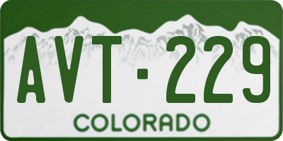 CO license plate AVT229