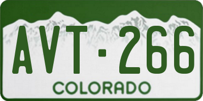 CO license plate AVT266