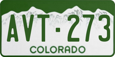 CO license plate AVT273
