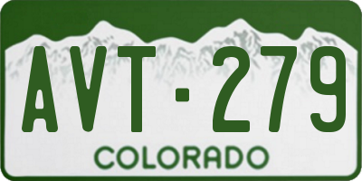 CO license plate AVT279