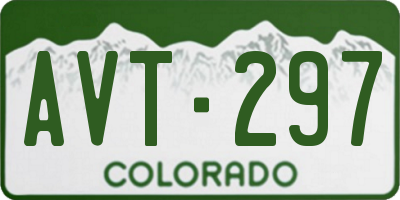 CO license plate AVT297