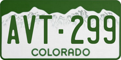 CO license plate AVT299