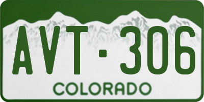 CO license plate AVT306