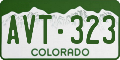 CO license plate AVT323