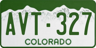 CO license plate AVT327
