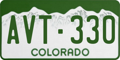 CO license plate AVT330