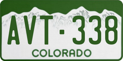 CO license plate AVT338