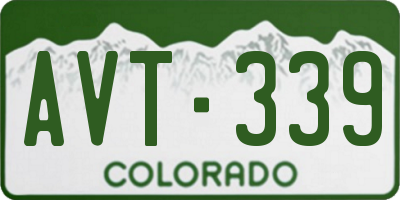 CO license plate AVT339