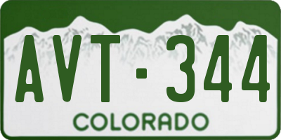 CO license plate AVT344
