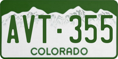 CO license plate AVT355