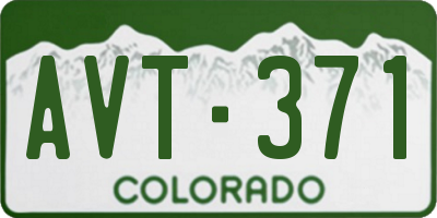CO license plate AVT371