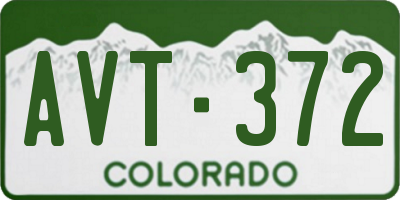 CO license plate AVT372