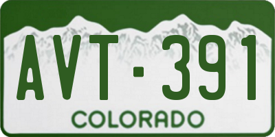 CO license plate AVT391