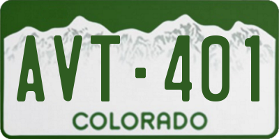 CO license plate AVT401