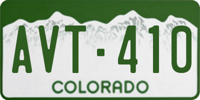 CO license plate AVT410