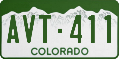 CO license plate AVT411