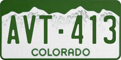 CO license plate AVT413