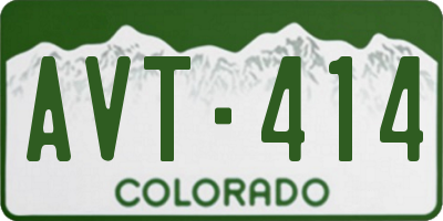CO license plate AVT414