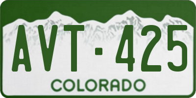 CO license plate AVT425