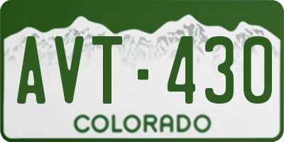 CO license plate AVT430