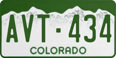 CO license plate AVT434