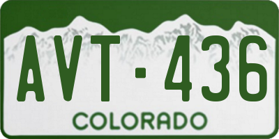 CO license plate AVT436