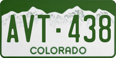 CO license plate AVT438