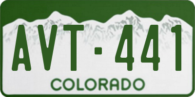 CO license plate AVT441