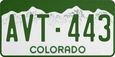 CO license plate AVT443