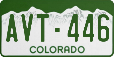 CO license plate AVT446