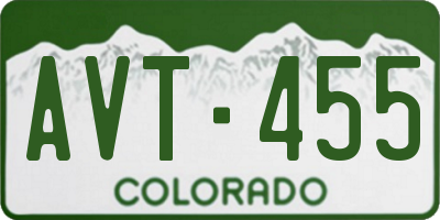 CO license plate AVT455