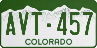 CO license plate AVT457